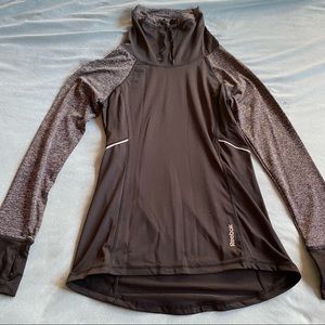 Reebok Athletic Top with Slouchy Neck - Black, Size XS